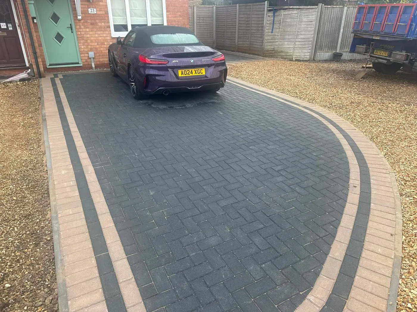 Block paving driveway